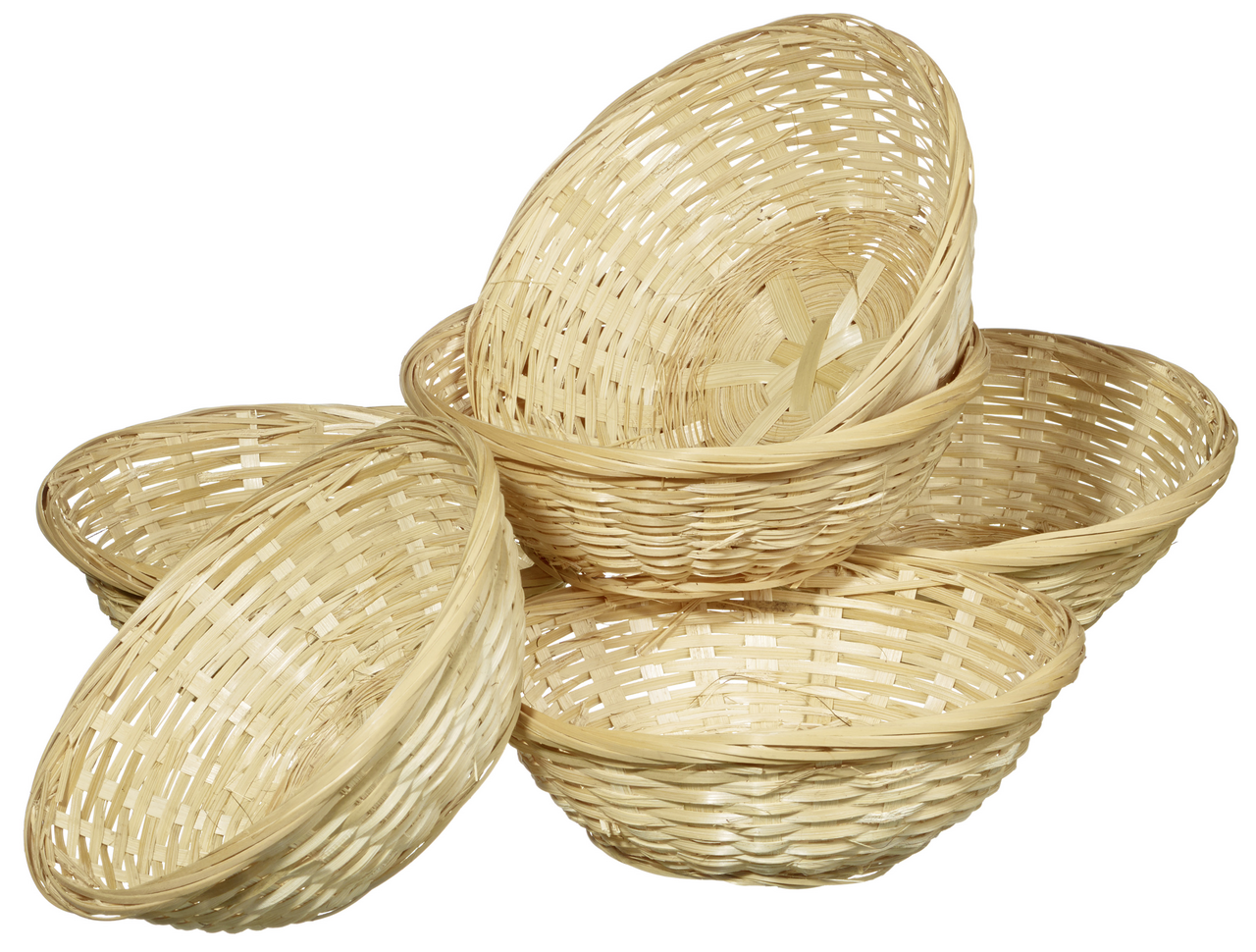 aro Košík okrúhly 18 x 6 cm bambus 6 ks