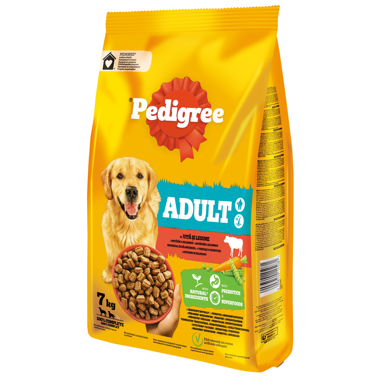 Pedigree Adult Granuly s hovädzím mäsom a zeleninou 7 kg