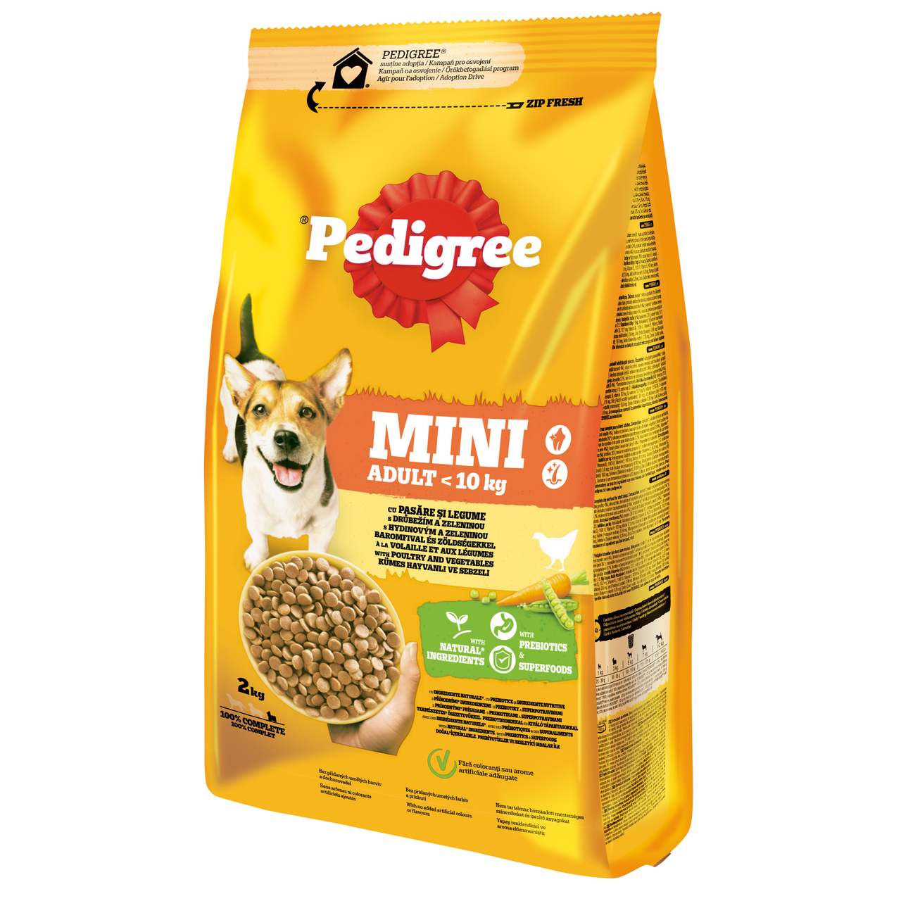 Pedigree Mini Adult Granuly s hydinovým mäsom a zeleninou 2 kg
