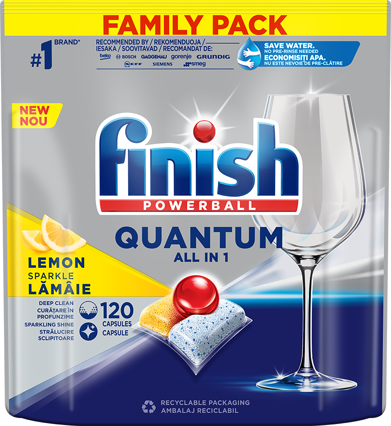 finish Quantum Lemon tablety do umývačky riadu 120 ks