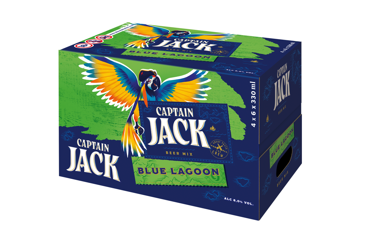 CAPTAIN JACK Blue Lagoon alkoholický nápoj 24 x 330 ml SKLO