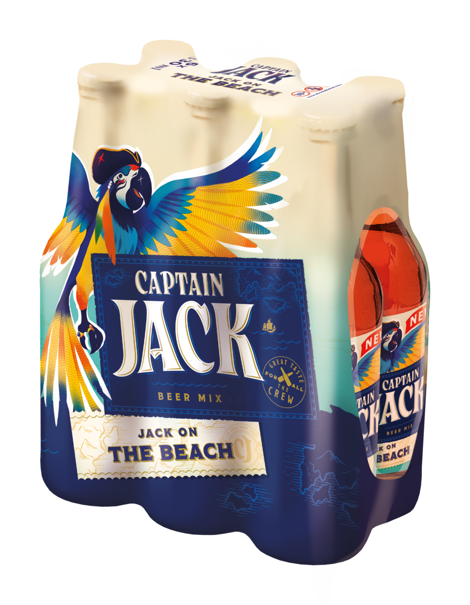 CAPTAIN JACK Jack On The Beach alkoholický nápoj 24 x 330 ml SKLO