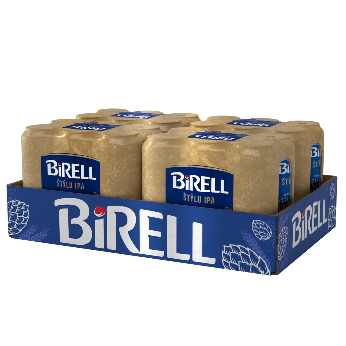 BIRELL IPA pivo nealkoholické 6 x 500 ml vratná plechovka