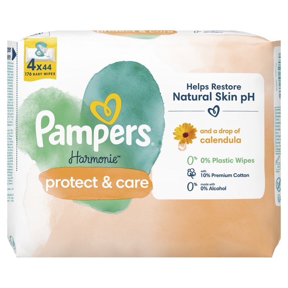 Pampers Harmonie vlhčené obrúsky calendula 176 ks