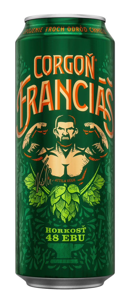 CORGOŇ Franciáš pivo 6 x 500 ml vratná plechovka
