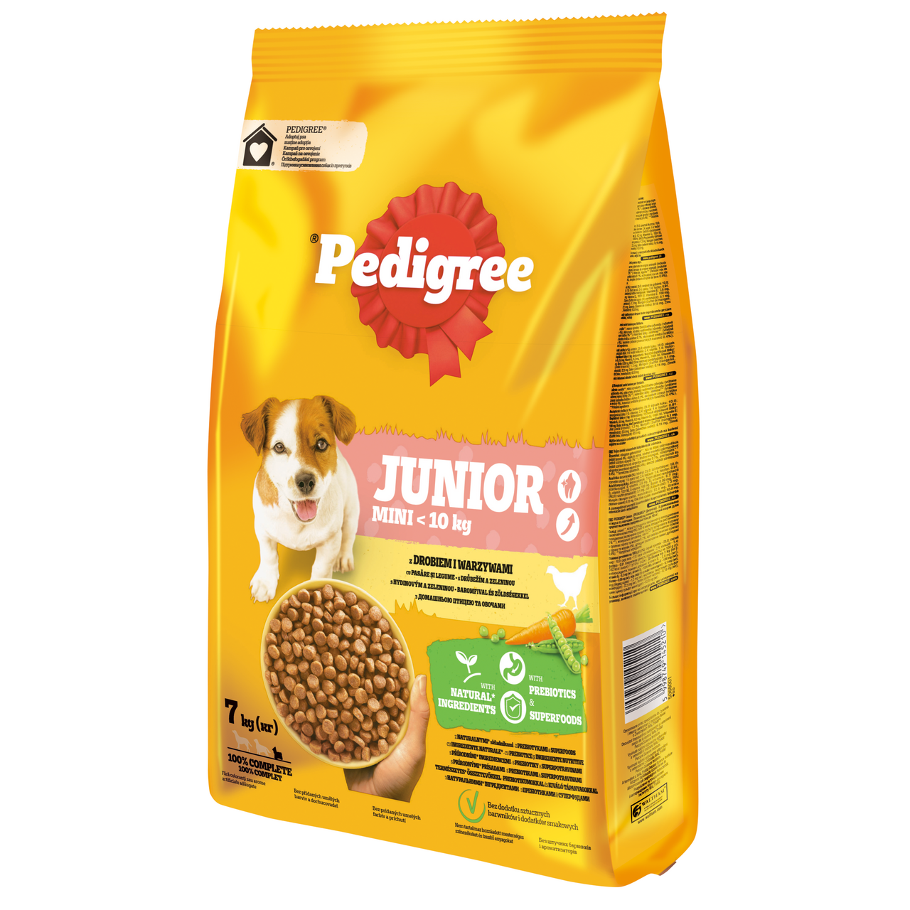 Pedigree Junior Mini granuly s hydinovým mäsom a zeleninou 7 kg