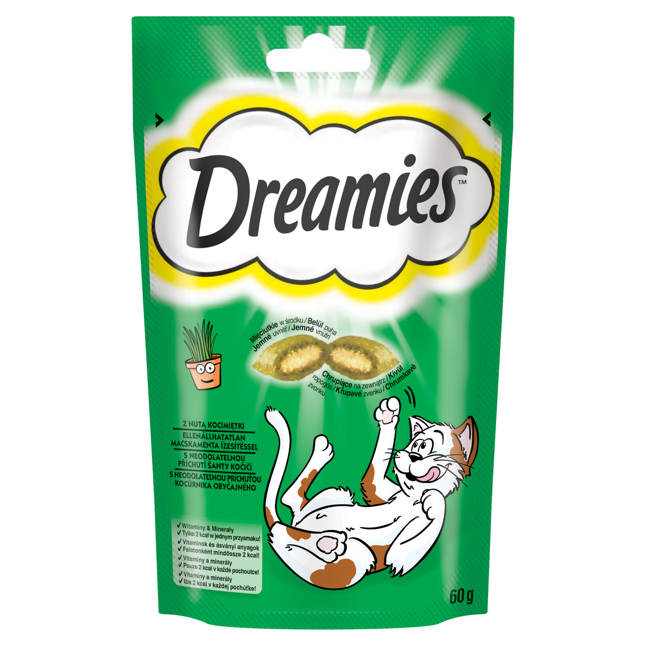 Dreamies Pochúťka pre mačky s príchuťou kocúrnika 60 g