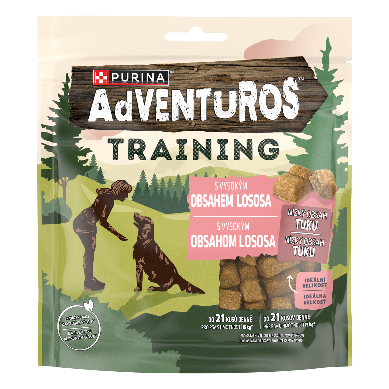 AdVENTUROS Training pochúťka pre psov losos 115 g