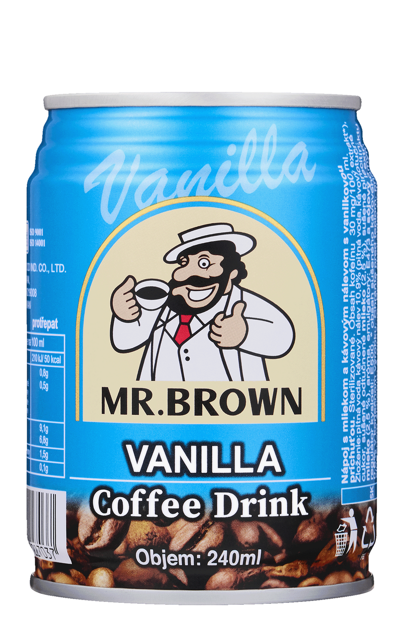 MR.BROWN Vanilla ľadová káva 24 x 240 ml
