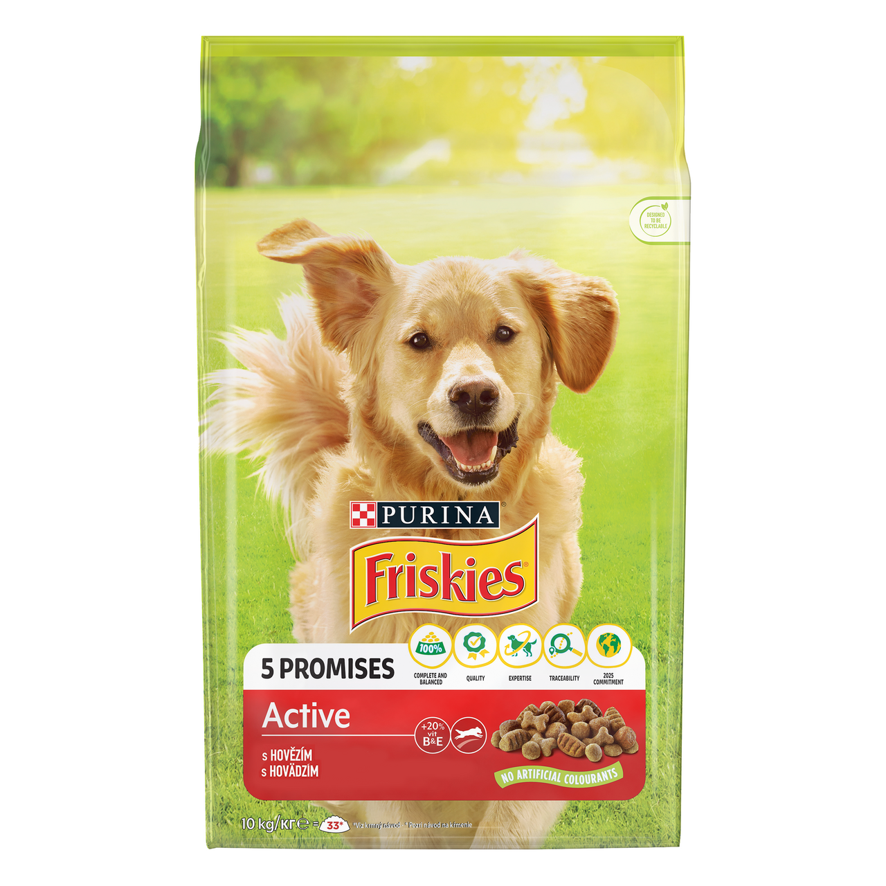 PURINA Friskies Active Granuly s hovädzím mäsom 10 kg