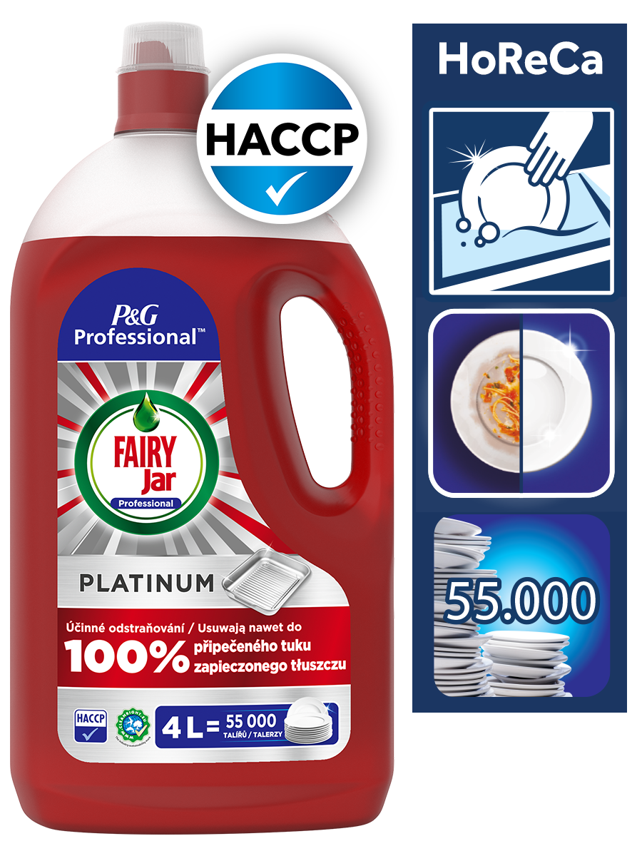 Jar Professional Fairy Platinum Ruby prostriedok na riad HACCP 4 l