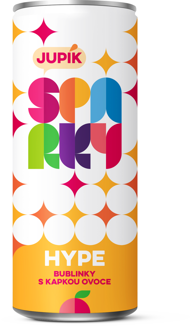 JUPÍK Sparky Hype sýtený nápoj 24 x 330 ml vratná plechovka