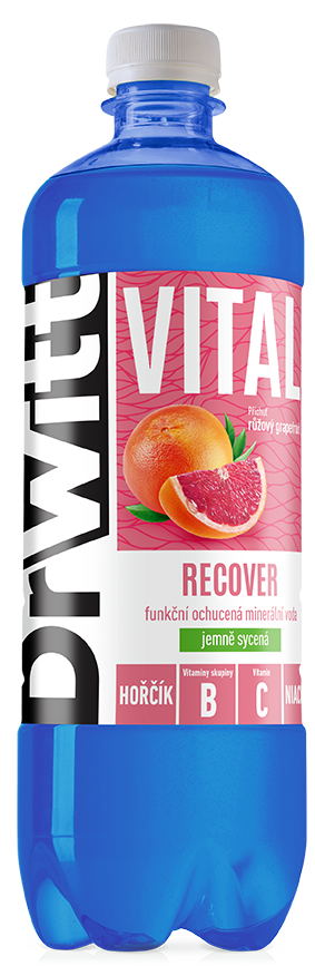 DrWitt Recover minerálna voda grapefruit 12 x 750 ml vratná PET fľaša