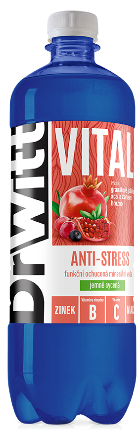 DrWitt Anti-stress minerálna voda acai 12 x 750 ml vratná PET fľaša