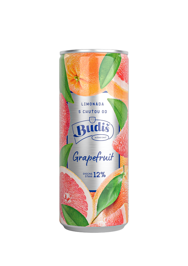 Budiš Limonáda grapefruit 12 % 24 x 330 ml vratná plechovka