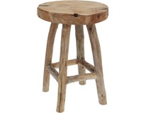 Stolička okrúhla masív z teakového dreva 1 ks