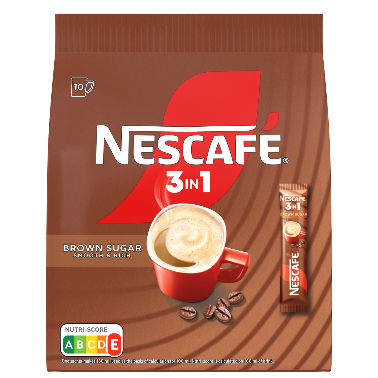 NESCAFÉ 3v1 Brown Sugar káva instantná 10 x 16,5 g