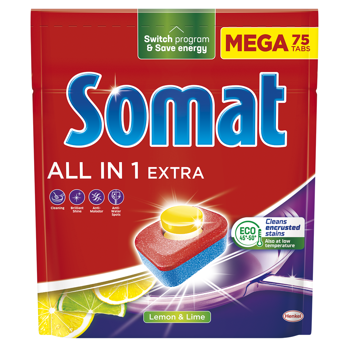 Somat All in 1 Extra tablety do umývačky riadu 75 ks