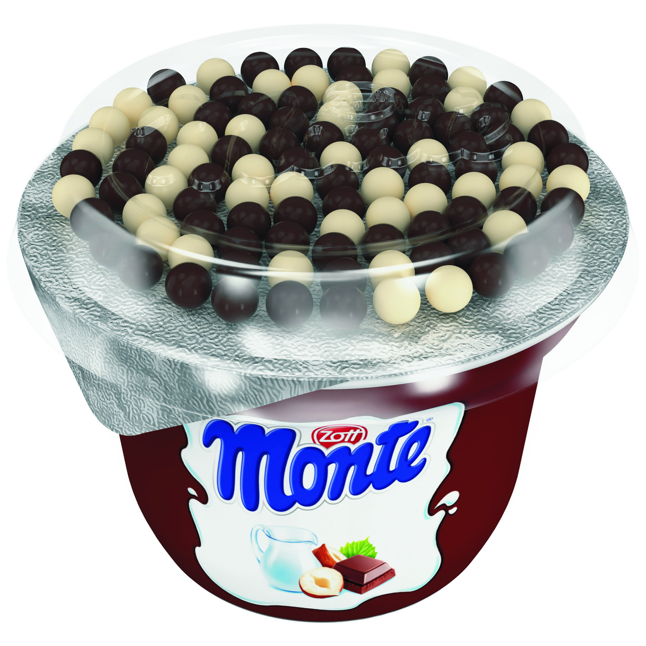 Zott Monte Top Cup mliečny dezert choco balls chlad. 10 x 70 g