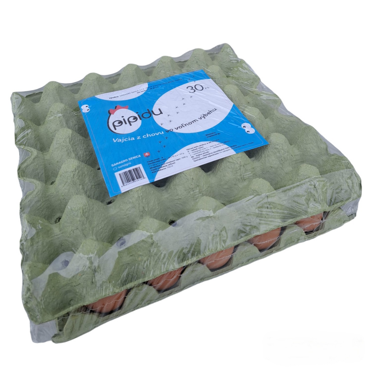 pipidu Vajcia voľný výbeh 30 ks
