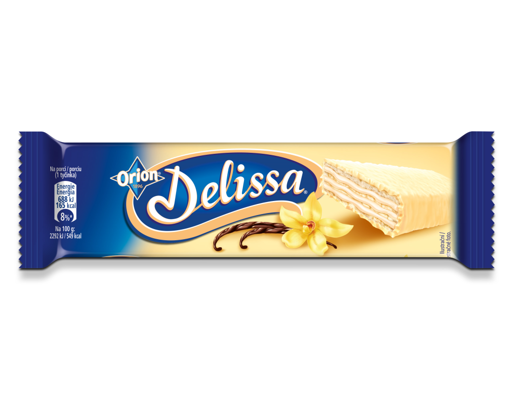 Orion Delissa oblátka vanilková v bielej čokoláde 30 x 30 g