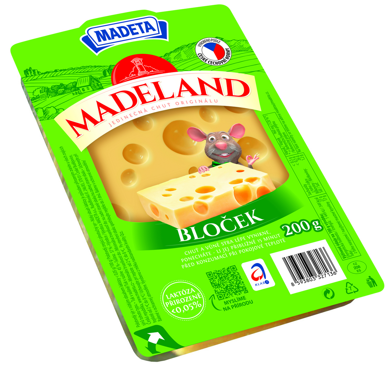 MADETA MADELAND Maasdam Bloček 45 % chlad. 200 g