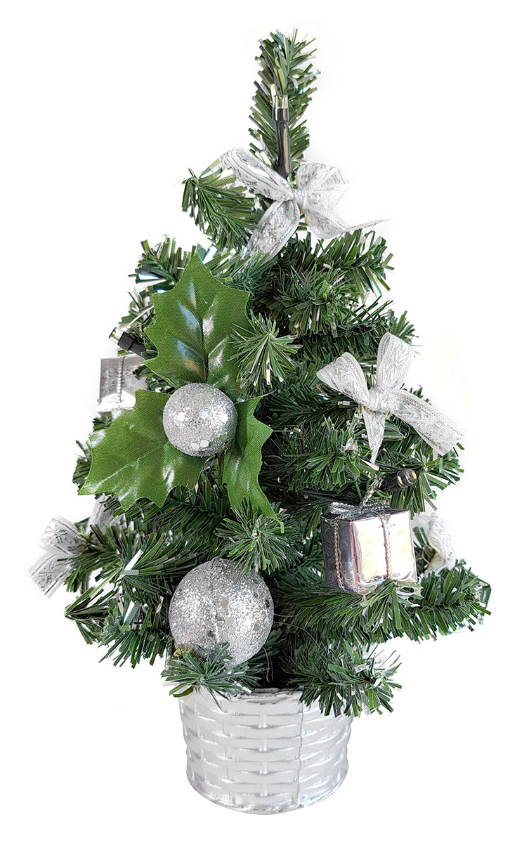 Flexio Strom zdobený LED 25 cm strieborný 223184 1 ks