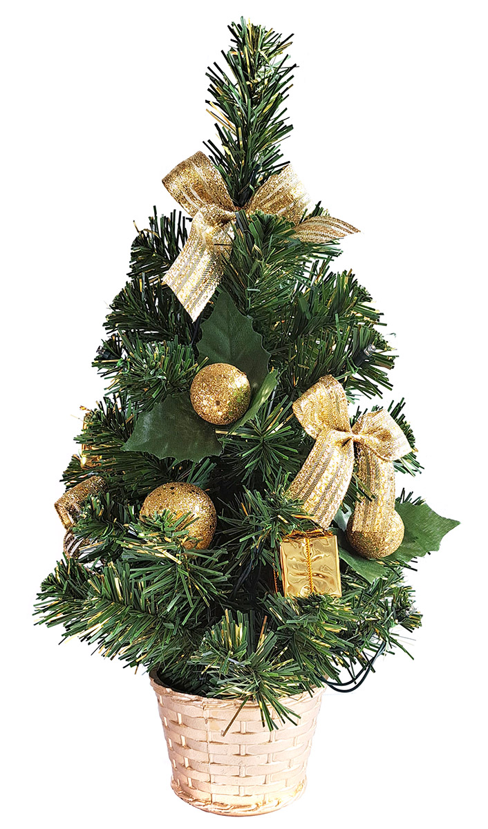 Flexio Strom zdobený LED 40 cm zlatý 223187 1 ks