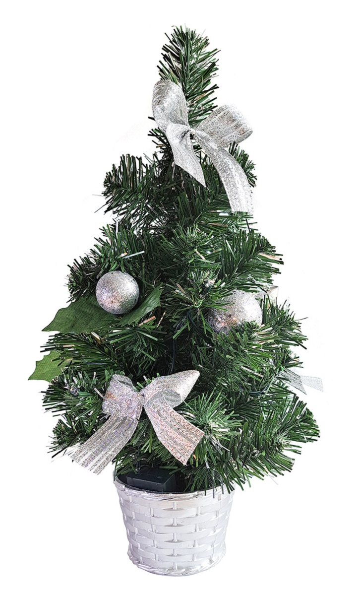 Flexio Strom zdobený LED 40 cm strieborný 223186 1 ks