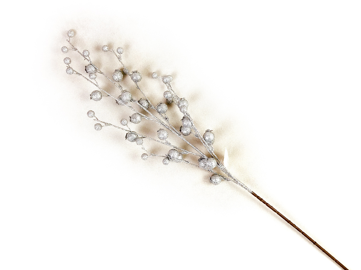 Flexio Dekorácia kvet 1 strieborný 223205 1 ks