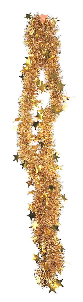 Flexio Vianočná reťaz s hviezdami 2 m laser šampaň 1 ks