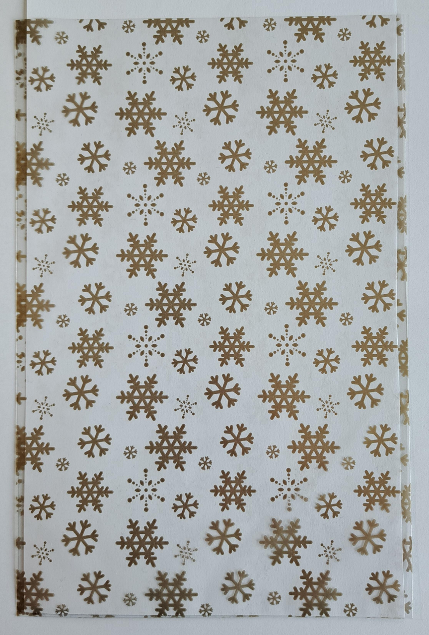 Flexio Vrecko celofánové Vločky zlaté 20 x 32 cm 1 ks