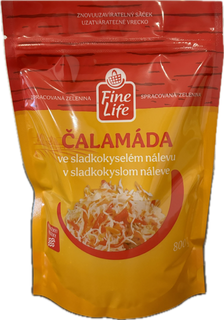 Fine Life Čalamáda v sladkokyslom náleve chlad. 800 g