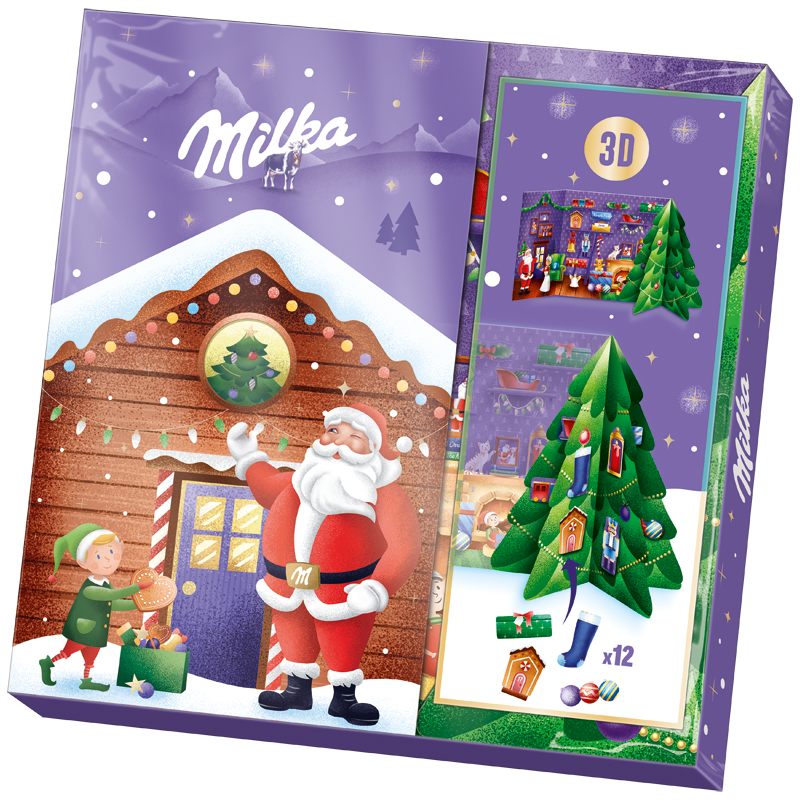 Milka Pop Up adventný kalendár 163 g