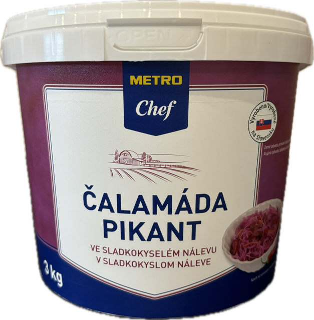 METRO Chef Čalamáda v sladkokyslom náleve pikant chlad. 3 kg