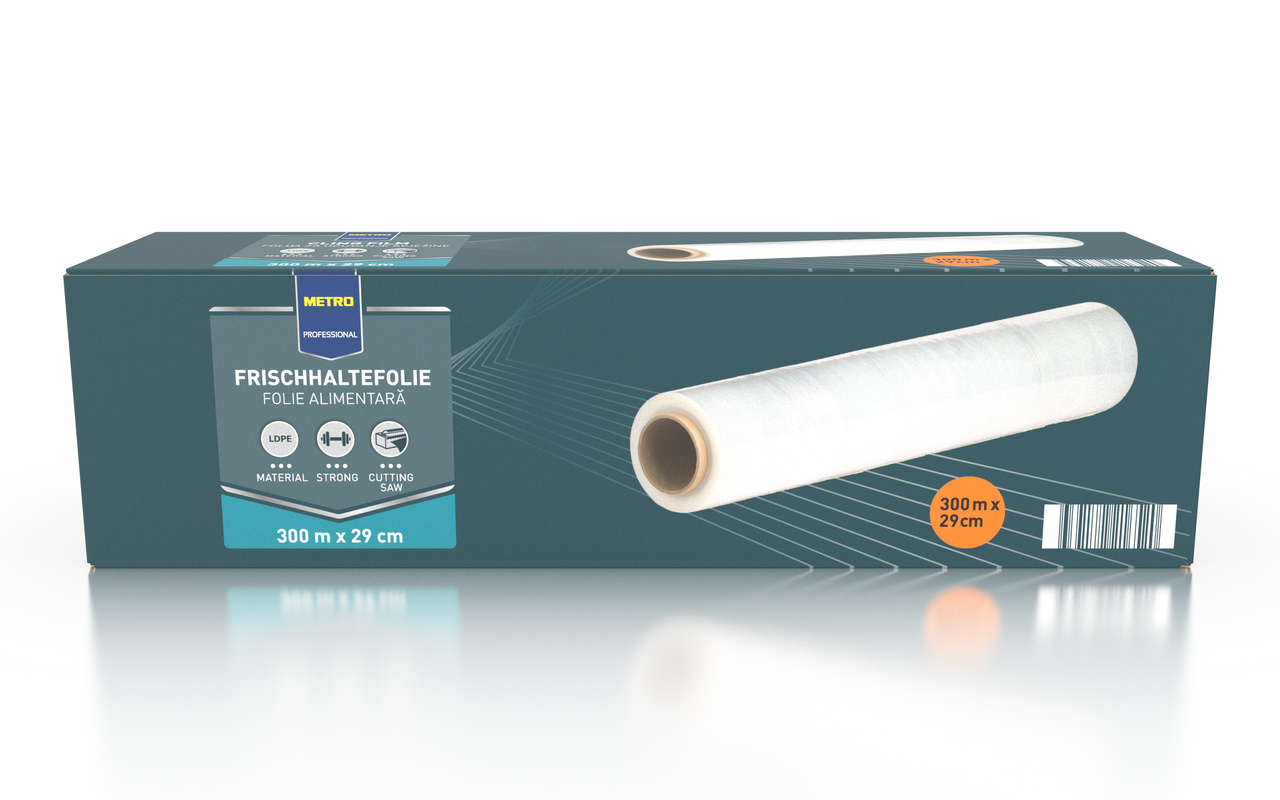 METRO PROFESSIONAL Potravinová fólia 300 m x 29 cm 1 ks