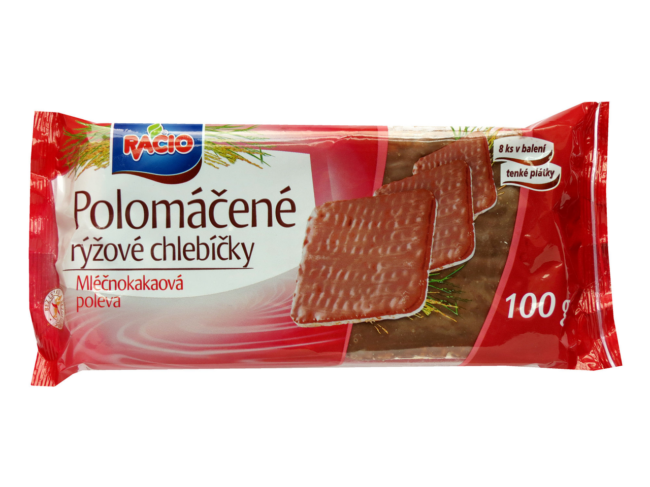 RACIO Chlebíčky ryžové s kakaovou polevou 100 g