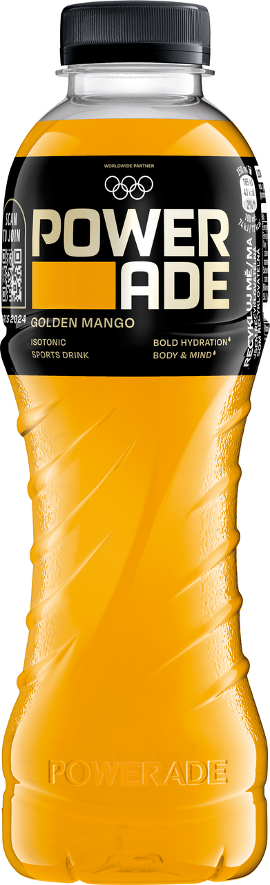 POWERADE Golden Mango izotonický nápoj 12 x 500 ml vratná PET fľaša