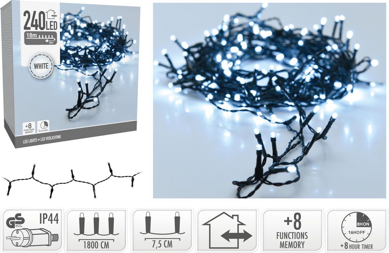 Koopman Reťaz 240 LED biela 1 ks