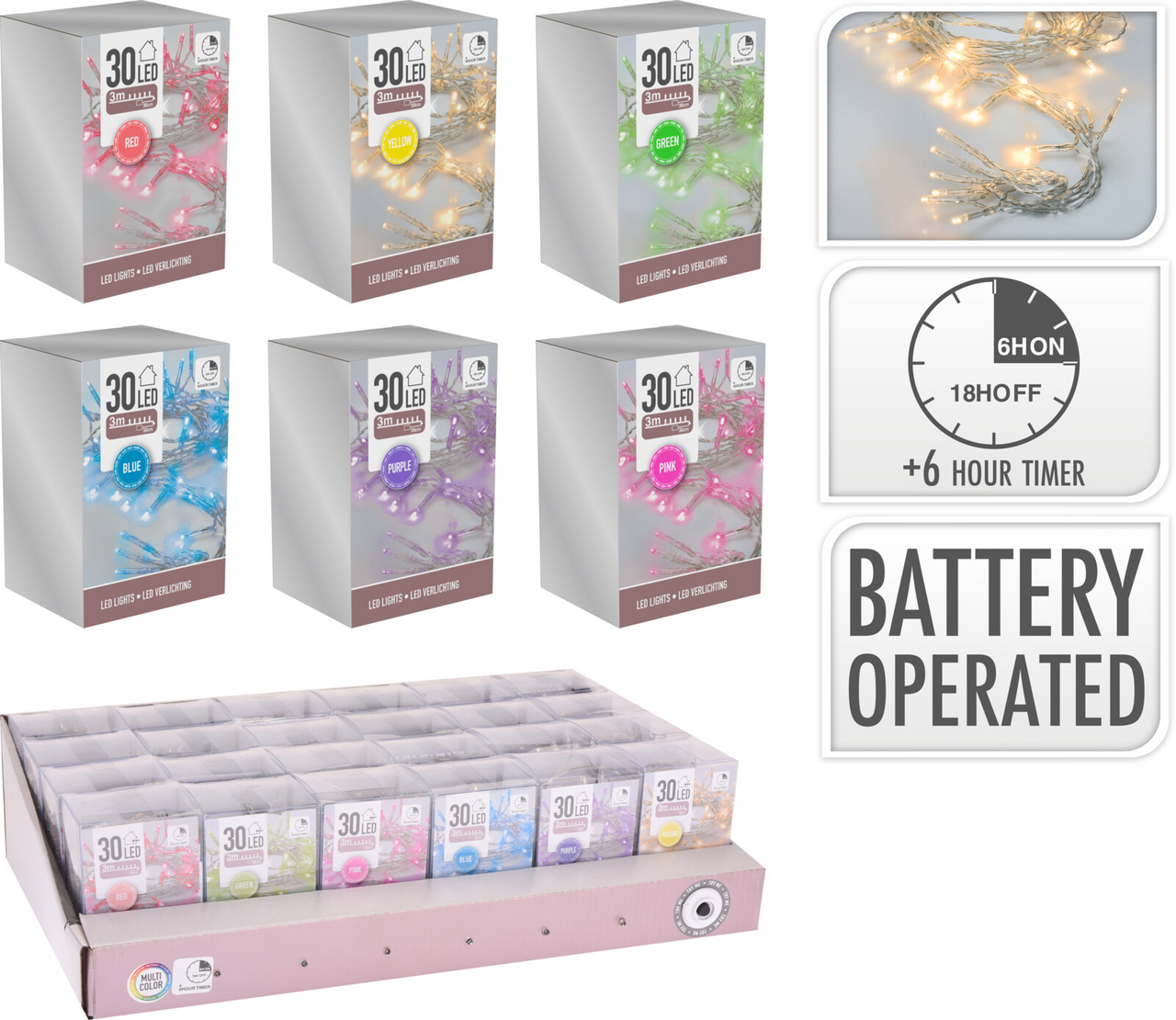 Koopman Reťaz 30 LED mix 1 ks