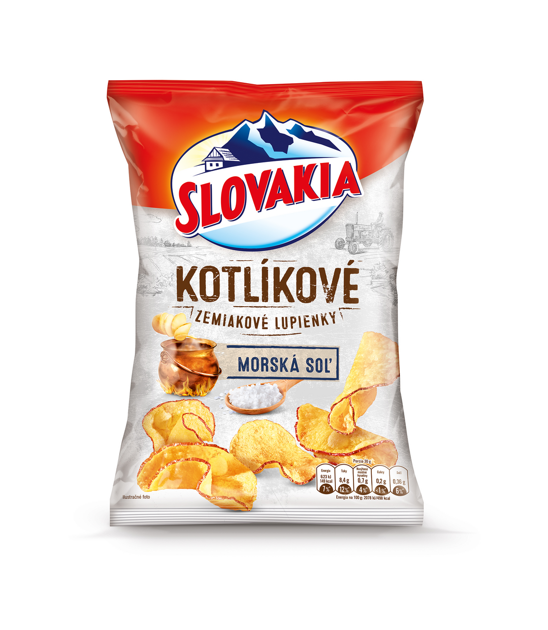 SLOVAKIA Chips Kotlíkové morská soľ 100 g