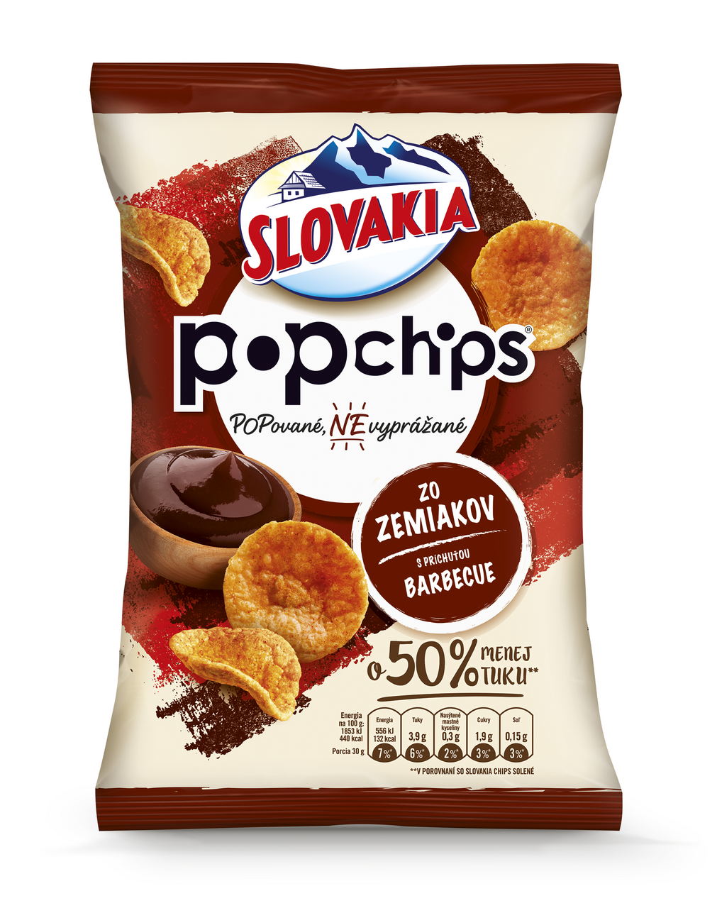 SLOVAKIA Popchips s príchuťou barbecue 65 g