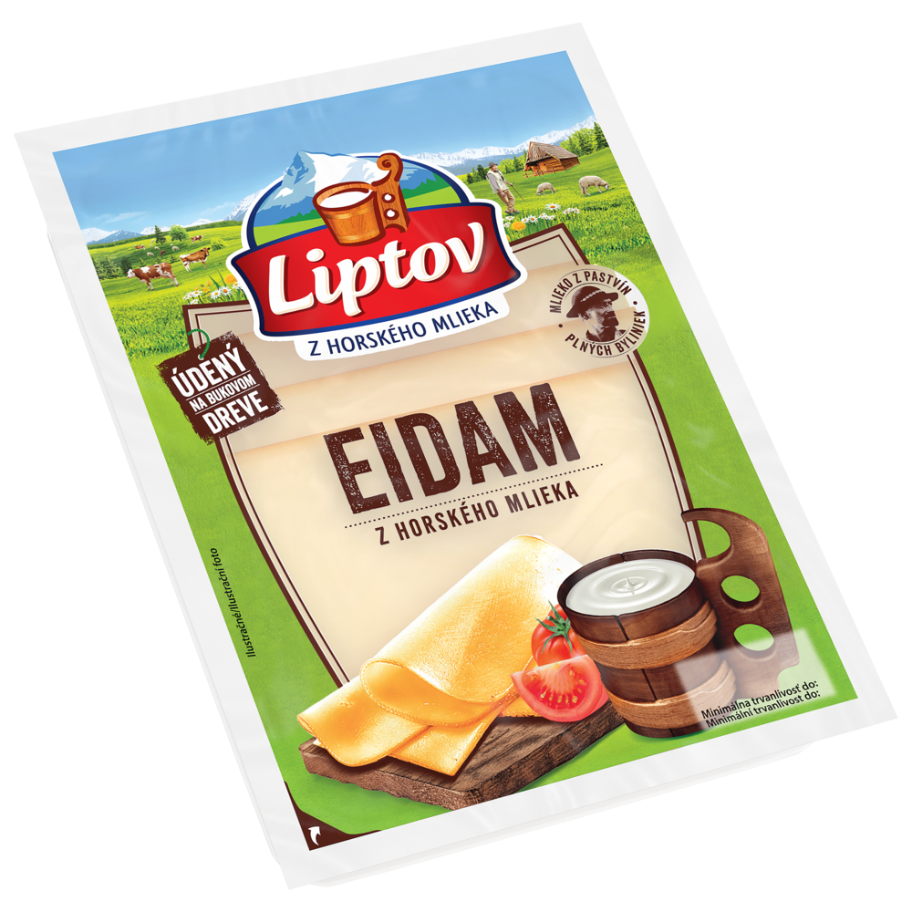 LIPTOV EIDAM údený plátky chlad. 90 g