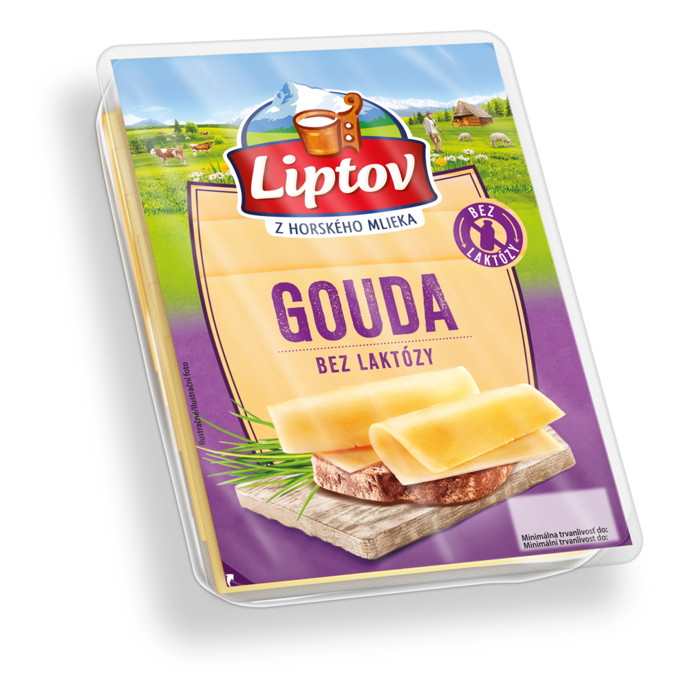 LIPTOV GOUDA bez laktózy plátky chlad. 90 g