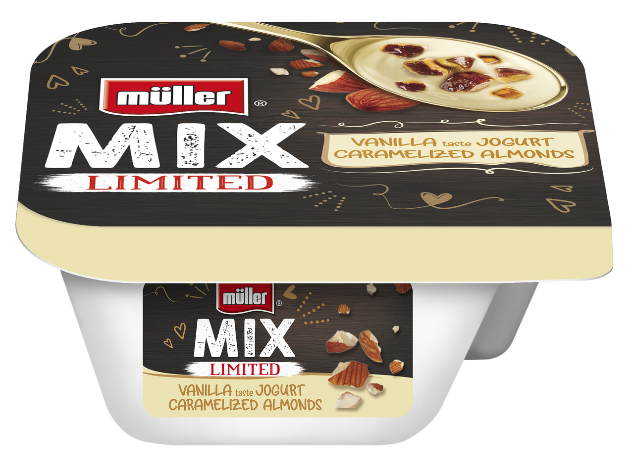 müller Mix Jogurt vanilkový s karamelizovanými mandľami chlad. 4 x 130 g