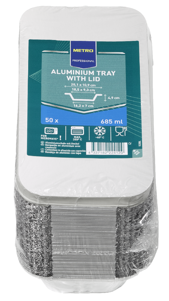 METRO PROFESSIONAL Tácka s vekom 685 ml hliník 50 ks