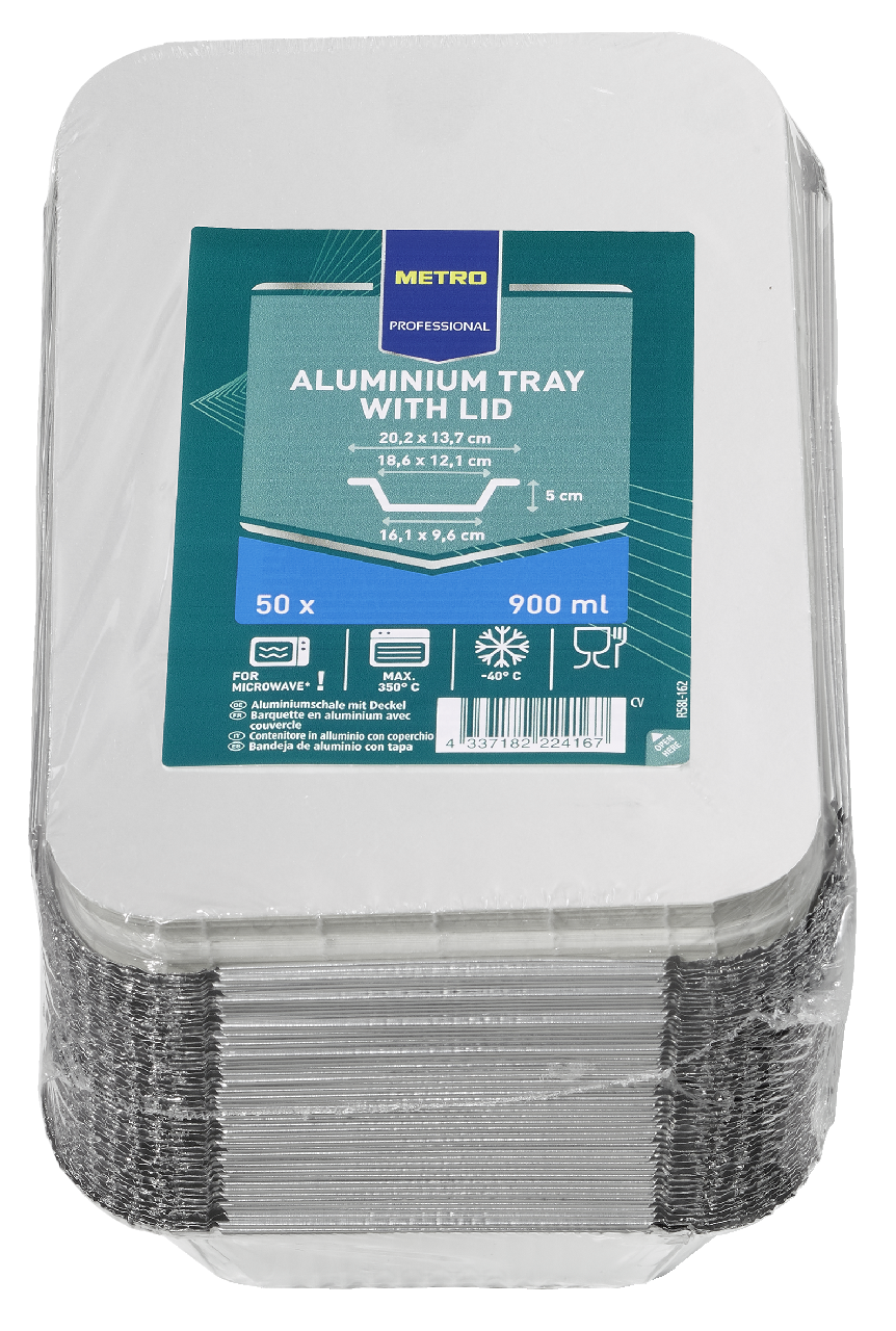 METRO PROFESSIONAL Tácka s vrchnákom 900 ml hliník 50 ks