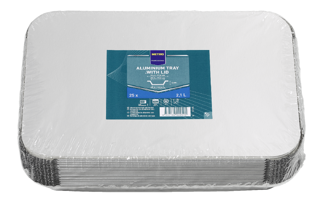 METRO PROFESSIONAL Tácka s vrchnákom 2,1 l hliník 25 ks
