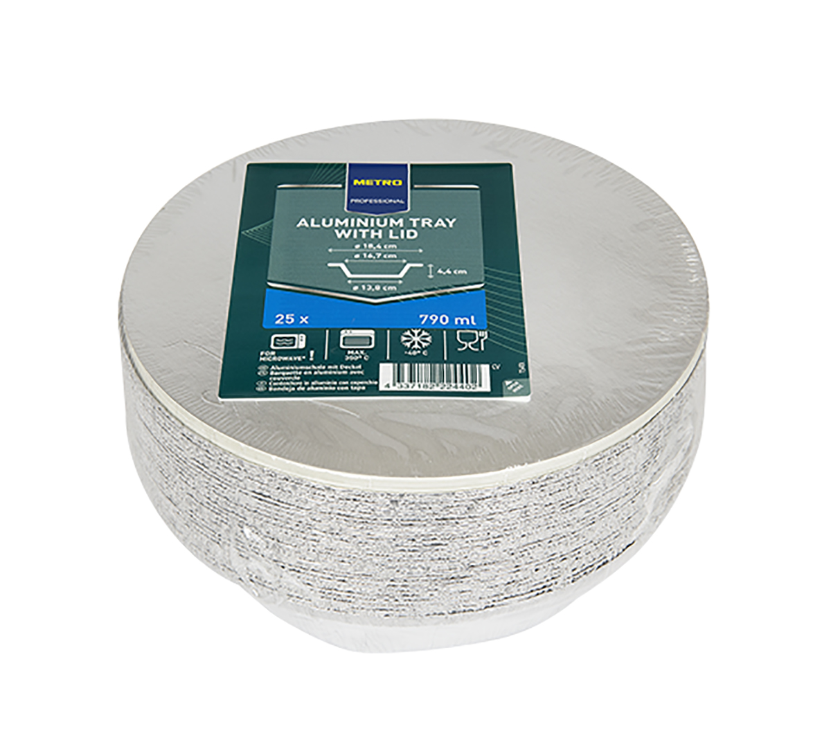 METRO PROFESSIONAL Tácka s vrchnákom 770 ml hliník 25 ks
