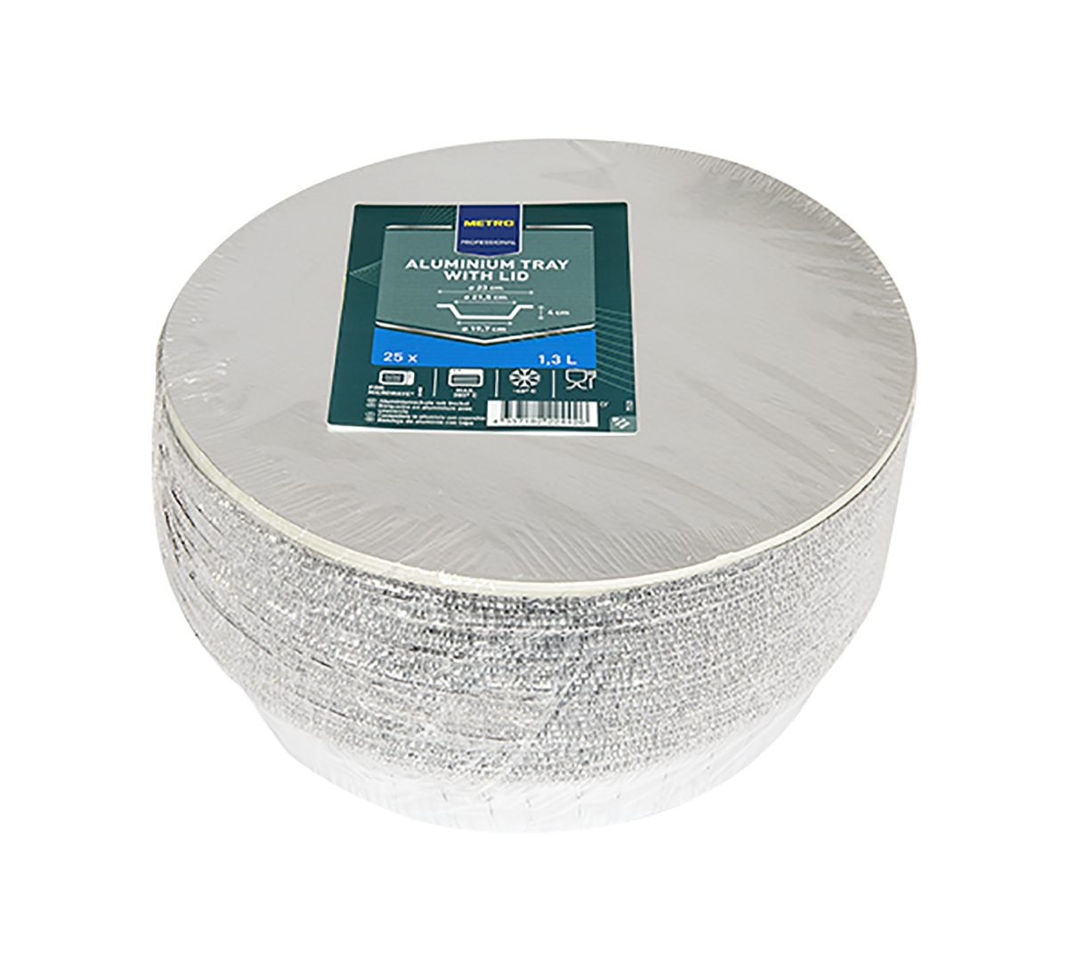 METRO PROFESSIONAL Tácka s vrchnákom 1000 ml hliník 25 ks